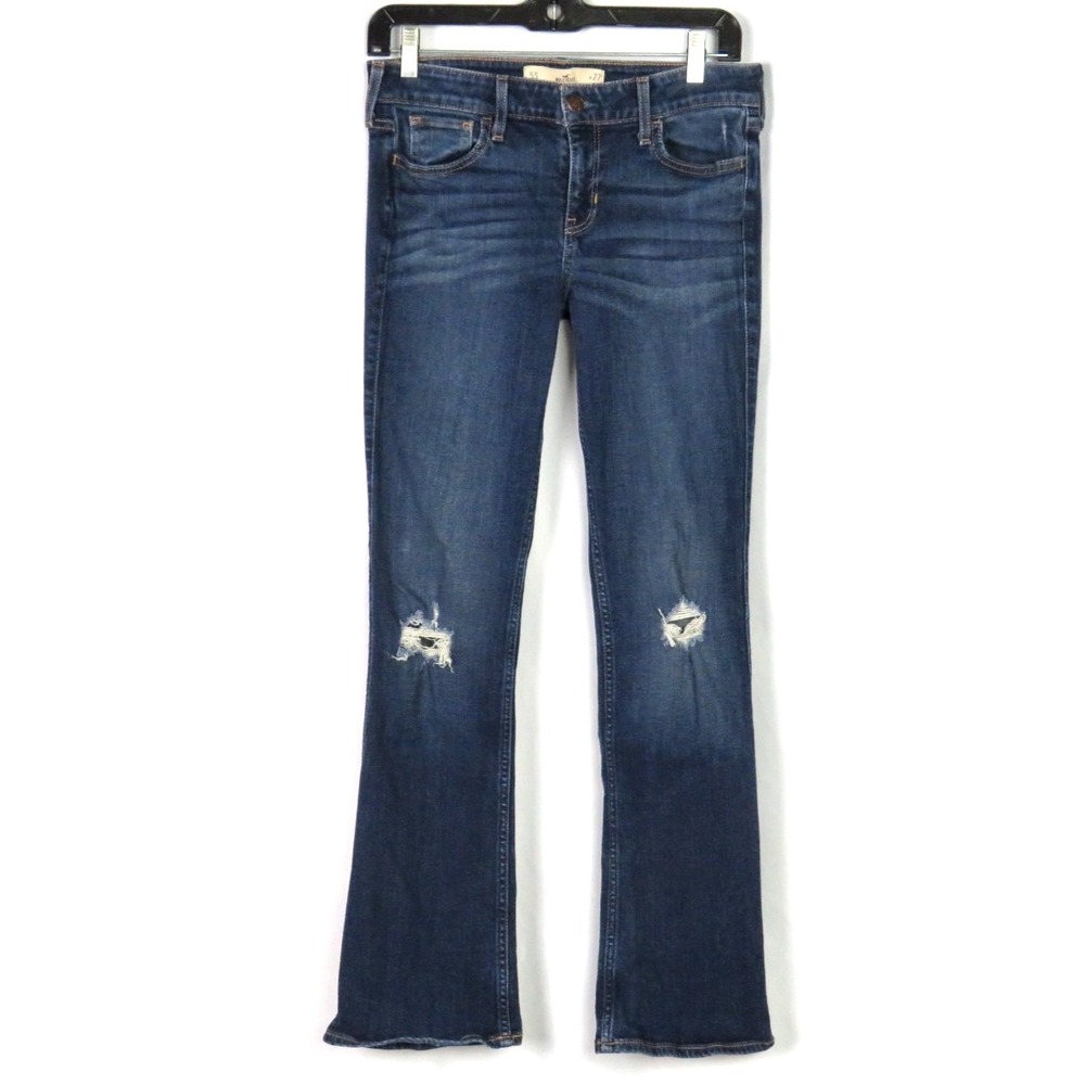HOLLISTER Vintage Y2K Distressed Stretch Boot Cut Jeans Women's 5S - 27‎ X 31